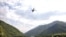 An Abkhaz helicopter flies over the remote Kodori Gorge near the town of Chkhalta