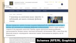 Відреагували також в Офісі президента, назвавши цю інформацію «фейком»
