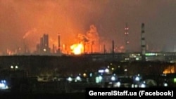 Последствия удара Сил обороны Украины по Рязанской нефтеперерабатывающей компании, нанесенного в ночь на 26 января 2024 года, иллюстративное фото
